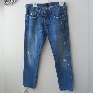 Men's Blue Distressed Jeans Size W 32 US